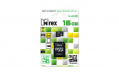 Карта памяти 16Gb microSDHC Card Ciass 10. MIREX. + адаптер